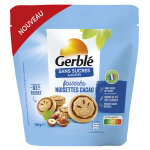 Gerbl sans sucres ajouts biscuits fourrs noisettes et cacao 180g