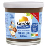 Gerbl sans sucres ajouts pte  tartiner noisettes et cacao 200g