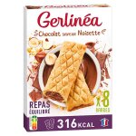 Gerlina repas minceur barres fourres chocolat et noisettes 8 x 45g