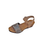 Gibaud podactiv sandales de confort cam�l�a hv taille 35 taupe m�tallique