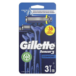 Gillette sensor3 comfort rasoirs jetables pour homme 3 units