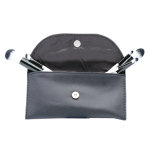 Glamza pochette noire + pinceaux de maquillage blanc et noir 5 units