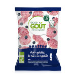 Good goût biscuits mini - galette de riz à la myrtille + 10m bio 40g Good goût biscuits mini - galette de riz à la myrtille + 10m bio 40g