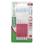 Gum brossette interdentaire bi - direction 1, 2mm rose 6 units