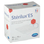 Hartmann sterilux - es compresse de gaze hydrophile strile 8 plis 17 fils 10 x 10cm 25 units