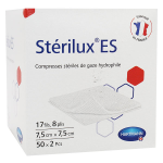 Hartmann strilux es compresse strile gaze hydrophile 7, 5 x 7, 5 cm 50 sachets