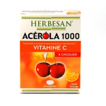 Herbesan acrola 1000 vitamine c  croquer got orange 30 comprims