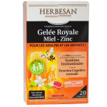 Herbesan gele royale miel zinc adultes et enfants 20 ampoules