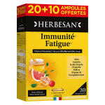 Herbesan propolis + gele royale 20 ampoules de 10ml + 10 offertes