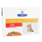 Hill's prescription diet feline c / d urinary stress aliment humide poulet 12 x 85g