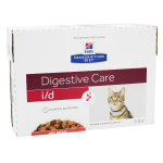 Hill's prescription diet feline i / d digestive care aliment humide saumon 12 x 85g