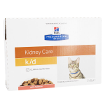 Hill's prescription diet feline k / d kidney care aliment humide saumon 12 x 85g