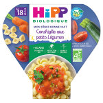 Hipp bio mon dner bonne nuit assiette conchiglie petits lgumes + 18m 260g