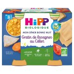 Hipp bio mon dner bonne nuit bol gratin de lasagnes au cleri + 8m lot de 2 x 190g