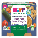 Hipp bio mon d�ner bonne nuit bol petites penne tomates courgettes + 6m 2 x 190g