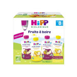 Hipp bio fruits à boire gourde multipack 2 variétés + 8m 8 x 90ml Hipp bio fruits à boire gourde multipack 2 variétés + 8m 8 x 90ml