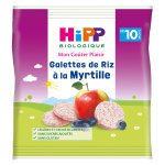 Hipp bio mon goûter plaisir galettes de riz à la myrtille + 10m 30g Hipp bio mon goûter plaisir galettes de riz à la myrtille + 10m 30g