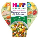 Hipp bio les petits gourmets assiette lgumes du potager dinde romarin + 12m 230g
