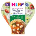 Hipp bio les petits gourmets assiette petits macaroni tomates colin d'alaska + 18m 260g