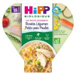 Hipp bio les petits gourmets assiette risotto lgumes petits pois poulet + 18m 260g