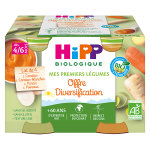 Hipp bio mes premiers lgumes pot carottes carottes blanches panais poireaux + 4m 4 x 125g