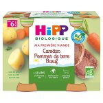 Hipp bio ma premire viande pot carottes pommes de terre boeuf + 6m 2 x 190g