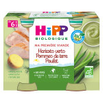 Hipp bio ma premire viande pot haricots verts pommes de terre poulet + 6m 2 x 190g