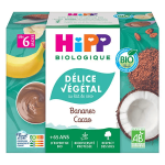 Hipp d�lice v�g�tal bananes cacao 4x100g