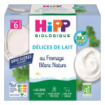 Hipp fromage blanc nature d�s 6 mois 4 coupelles x100g