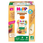 Hipp fruits et crales d'antan pommes poires peautre + 6m gourdes 4 x 90g