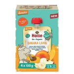 Holle banana lama gourde multipack demeter 4 x 100 grammes