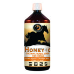 Honey + c complment alimentaire hygine voies respiratoires cheval sirop flacon de 1l