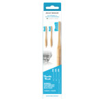 Humble brush brosse à dents souple en bambou 1 manche + 3 têtes bleu Humble brush brosse à dents souple en bambou 1 manche + 3 têtes bleu