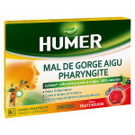 Humer mal de gorge aigu pharyngite fruits rouge 20 pastilles