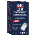 Insect ecran anti - moustiques recharge pour diffuseur electrique 2 unités Insect ecran anti - moustiques recharge pour diffuseur electrique 2 unités