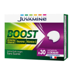 Juvamine boost vitamine c ginseng guarana 30 comprimés à croquer Juvamine boost vitamine c ginseng guarana 30 comprimés à croquer