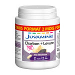 Juvamine charbon levure 120 gélules Juvamine charbon levure 120 gélules