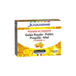 Juvamine gele royale, pollen, propolis, miel, vitamine c, 10 ampoules x 10 ml