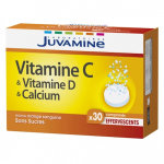Juvamine vitamine c & vitamine d & calcium 30 comprims effervescents