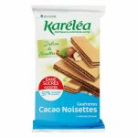 Karla biscuits sans sucres ajouts gaufrettes cacao noisettes 200g