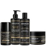Kerargan ensemble anti - chute � l?huile de ricin 4 pi�ces 3x250ml + 1x50ml