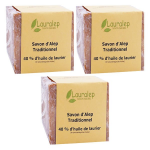 Lauralep savon d'alep traditionnel 40% d'huile de laurier lot de 3 x 200g Lauralep savon d'alep traditionnel 40% d'huile de laurier lot de 3 x 200g