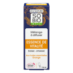L�a nature so bio etic, m�lange � diffuser essence de vitalit�, huiles essentielles, orange 15ml