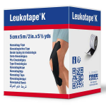 Leukotape k bande adhsive lastique noir 5 cm x 5 m