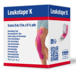 Leukotape k bande adhsive elastique 5cmx5m rose 1 unit
