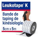 Leukotape k bande adh�sive �lastique noir 5 cm x 5 m