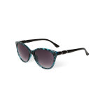 Loubsol femme lunettes de soleil textur�e bleu et noire