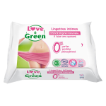 Love & green gel lingettes intimes 20 unités Love & green gel lingettes intimes 20 unités