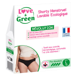 Love & green hygine fminine shorty menstruel lavable cologique taille l flux abondant