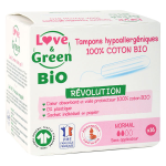 Love & green hygi�ne f�minine tampon hypoallerg�nique normal bio 16 unit�s